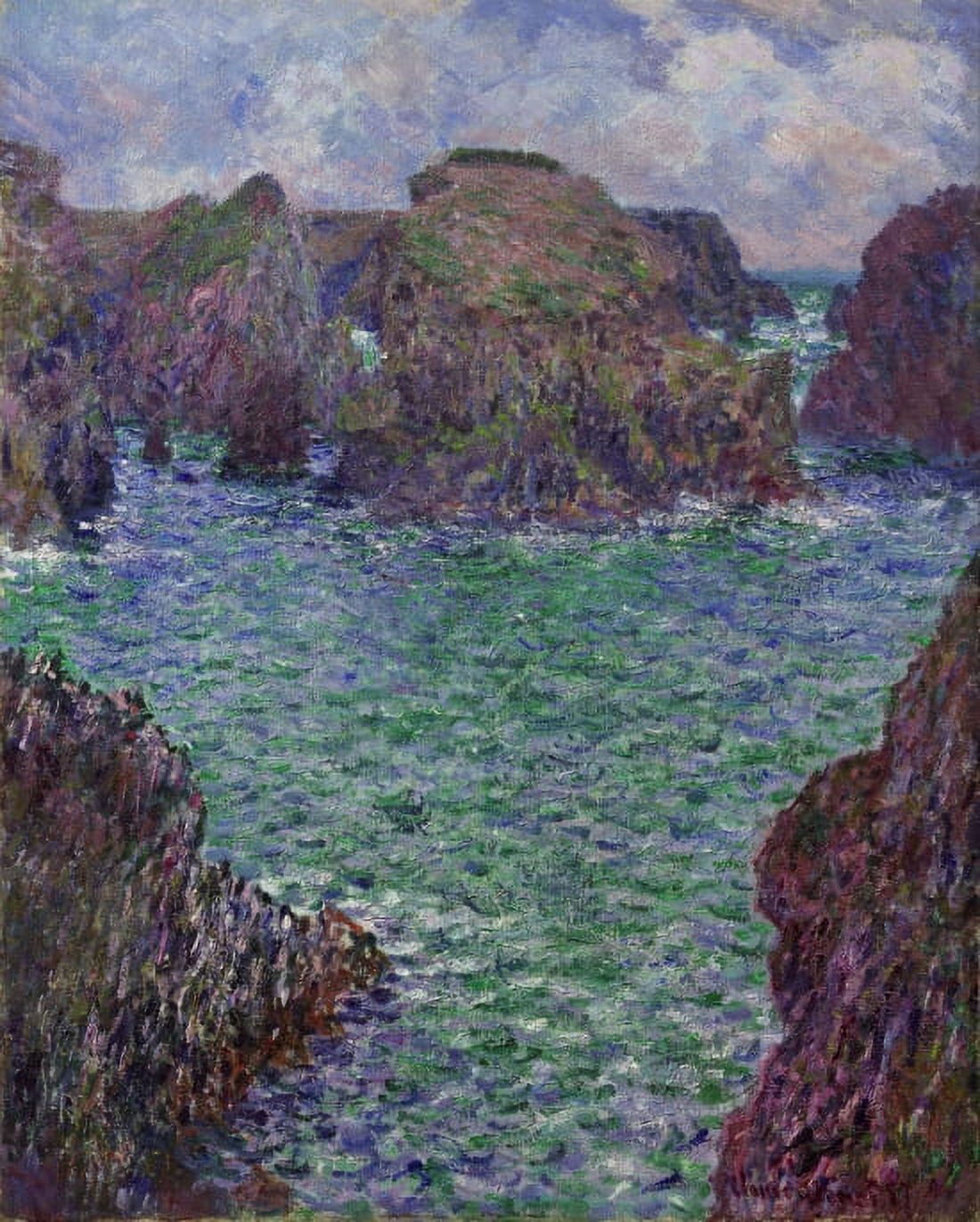 Port Goulphar Belle Le Canvas Art - Claude Monet (18 x 24)