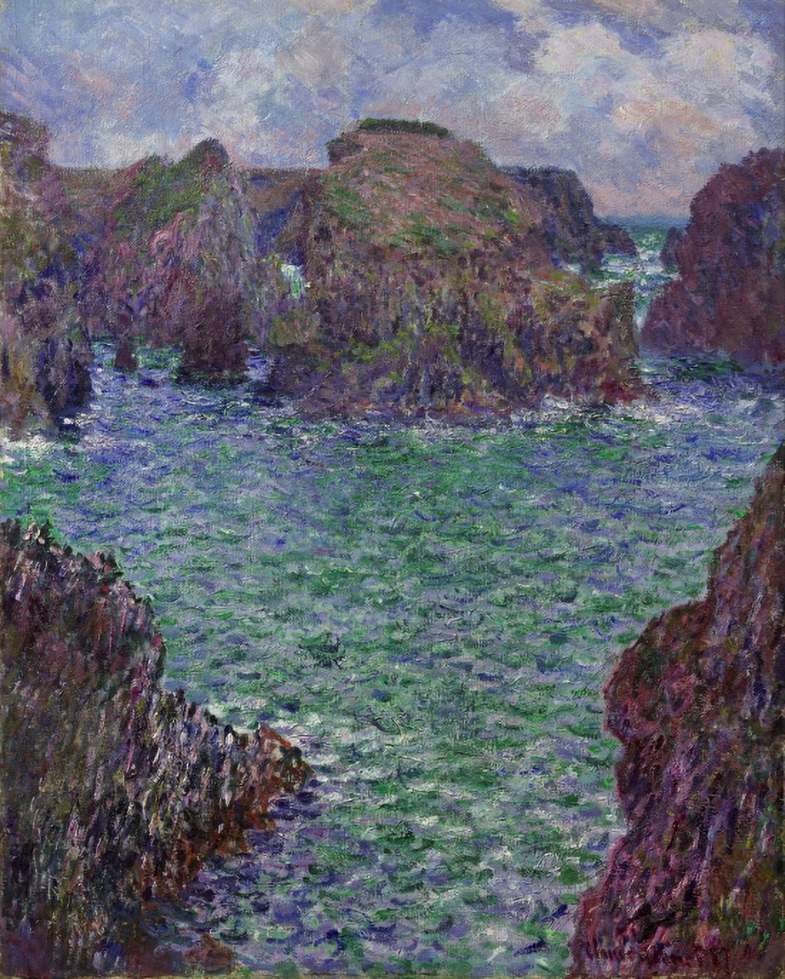 Port Goulphar Belle Le Canvas Art - Claude Monet (36 x 54)