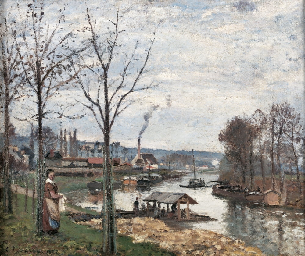 Port-Marly Near Pontoise The Washing House Canvas Art - (36 x 24)
