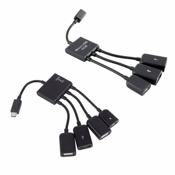 Port Micro USB Power Charging Hub Cable Splitter Connector Adapter for Smartphone Data Wire ,Fast Charging Devices