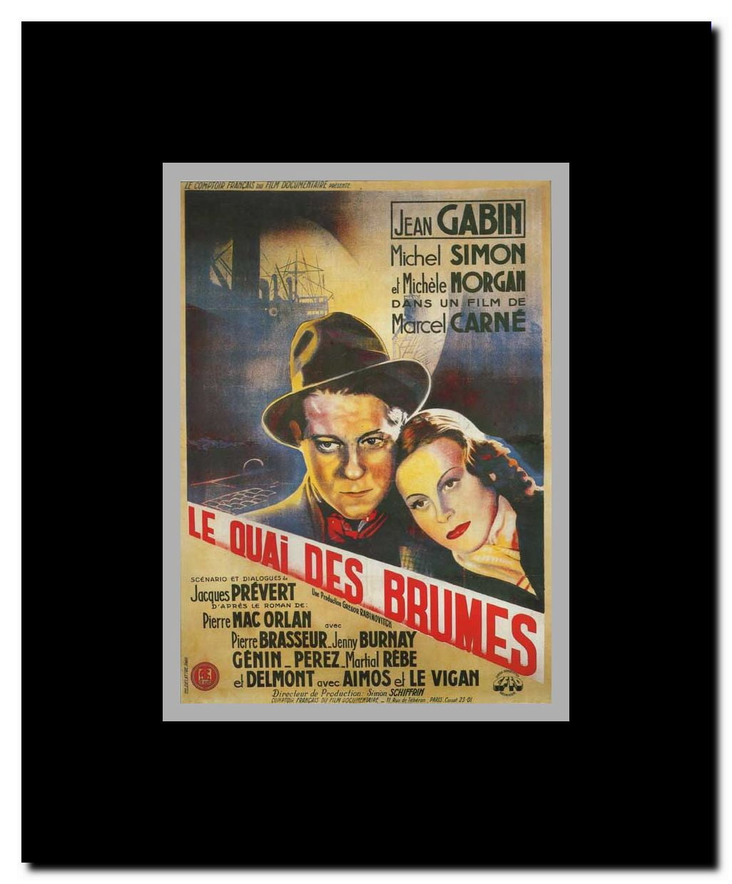 Port Of Shadows Framed Movie Poster
