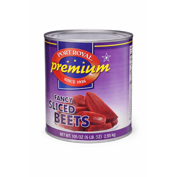 Port Royal Premium Fancy Sliced Beets, Canned Vegetables, 106 oz (6 lb 10 oz)