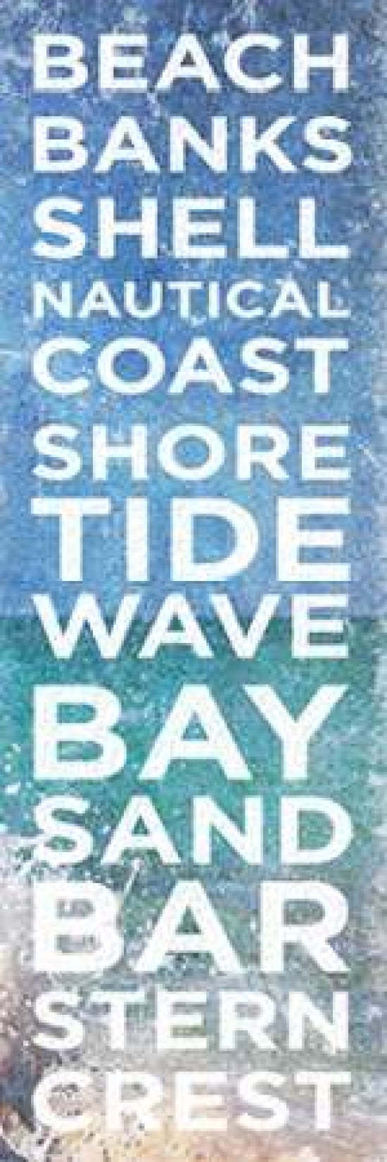 Port Type Panel II Canvas Art - Susan Bryant (12 x 36)
