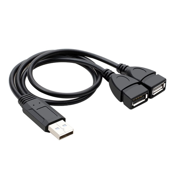 Port USB2.0 Extender Cable Male to 2 Female Splitter for Printer Accessories & Devices