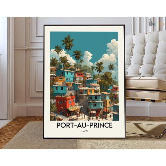 Port au Prince Haiti City Map Wall Art Travel Decor Photo Print Unframed Paper Print