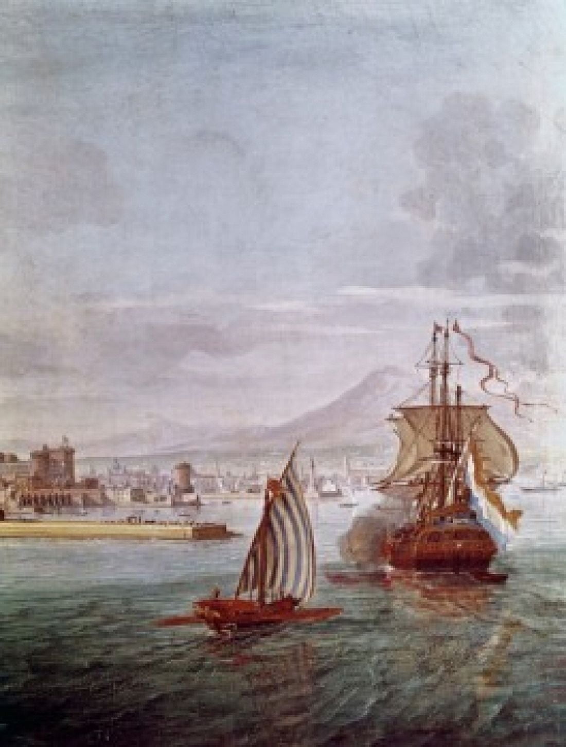 Port of Naples Gasper van Wittel (165253-1736 Flemish) Canvas Art - Gasper van Wittel (24 x 36)