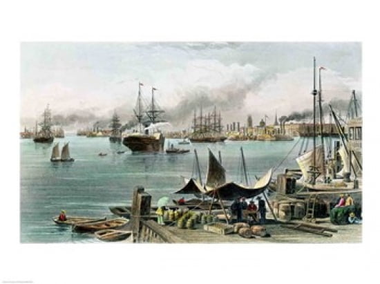 Port of New Orleans Canvas Art - Alfred r Waud (24 x 18)