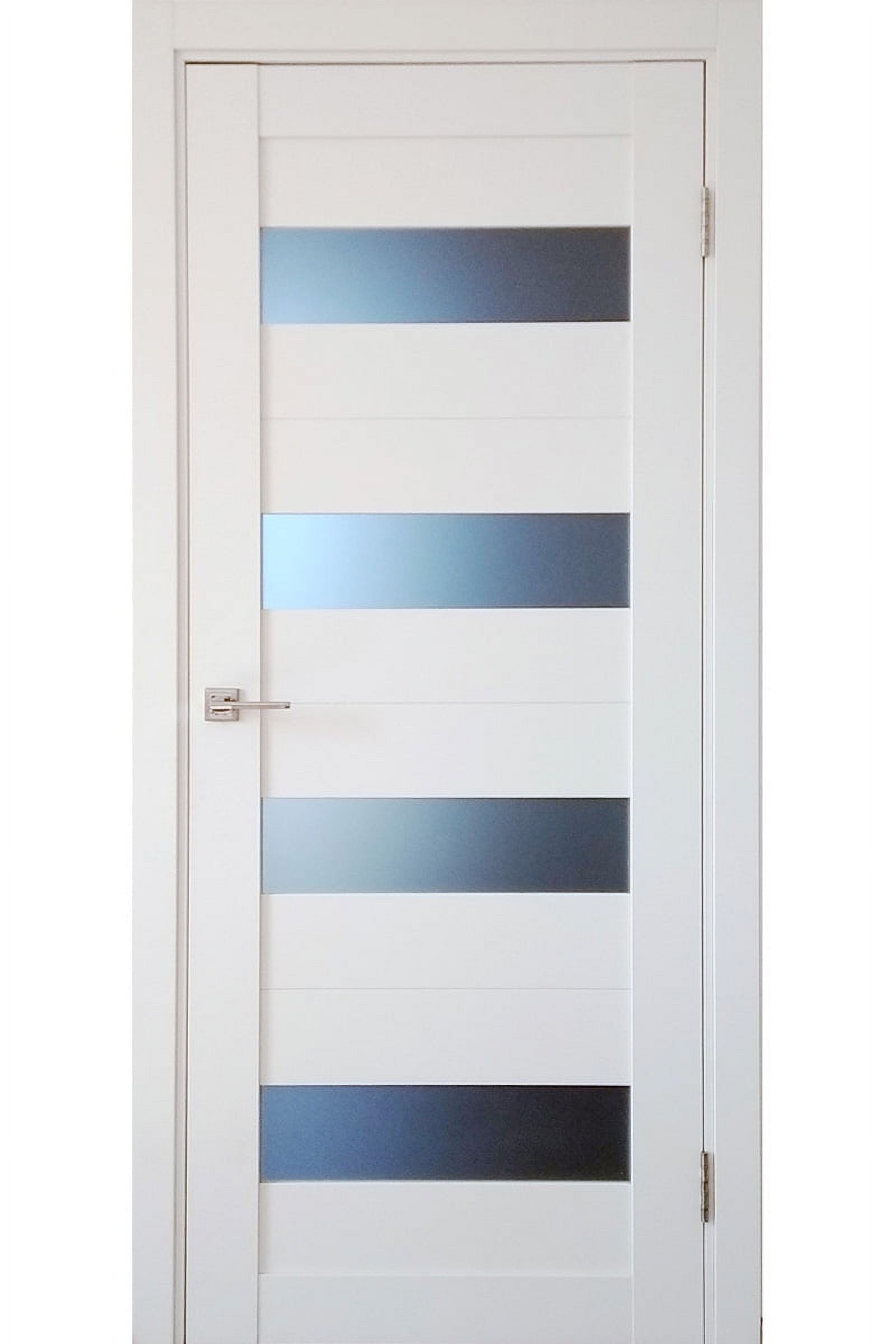 Porta - Modern Interior Door in White Finish with Frosted Glass