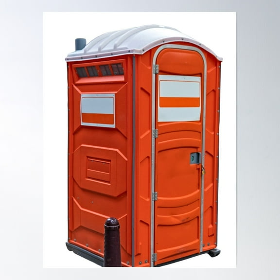 Porta-Potty Public Restroom Poster Wall Art, Modern Wall Decor For Living Room Bedroom, 12x18 UNFRAMED