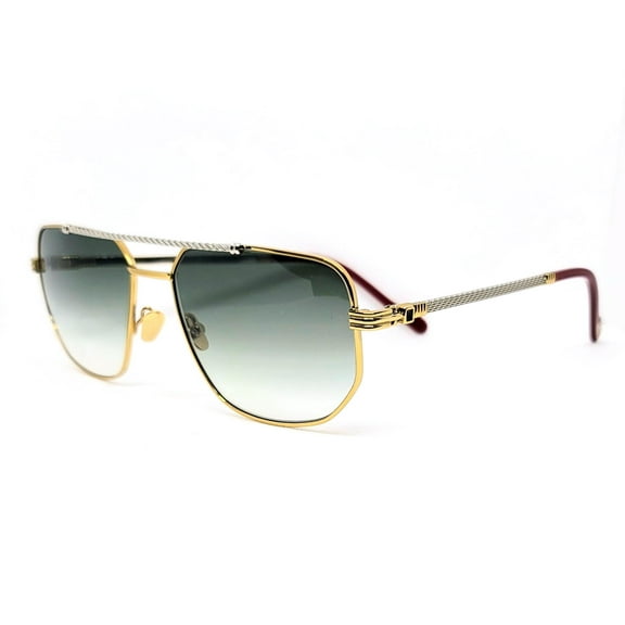 Porta Romana Vintage Collection Sunglasses Model 1280 Gold with Silver and Green Lenses