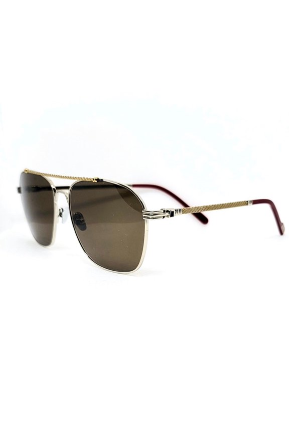 Vintage Collection Sunglasses Model 1280 Silver with Gold and Brown Lenses
