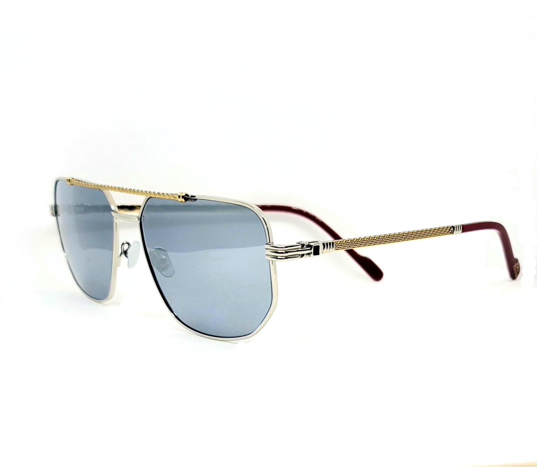 PORTA ROMANA Round Pink Lens Sunglasses with Gold Accents Rose Gold Retro-Vintage Metal Round Gradient Sunglasses with  main image 4