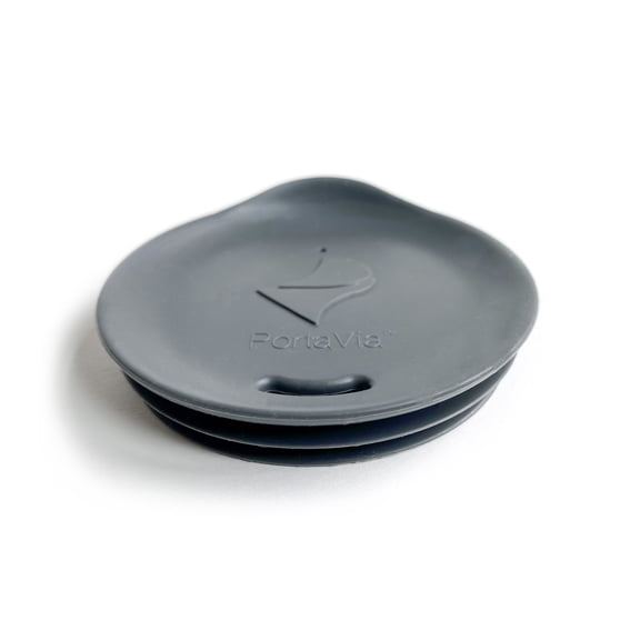 PortaVia Mug Lid by Azuza Inc. – Reusable Coffee Cup Silicone Lid – Fits Any Tumbler, Water Bottle, & Ceramic Coffee Mug from 2.9-3.25 in. – Dishwasher-Safe Ceramic Travel Mug Lid Keeps Hot Cups Hot