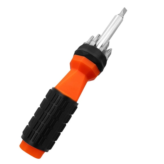 Portabble Screwdriver 6 in 1 6mm Screwdriver Bits Set Magnentized Shaft For Securing Bit Essential Tool