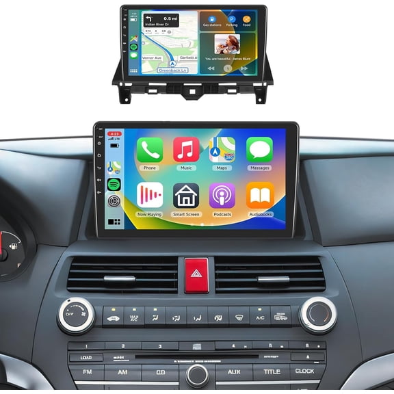 Portabe Wireess Carpay Screen with Dashcam - ehwey 10.26 Inch Car Pay Tabet with 4K Front Dash Cam & 1080P Rearview Backup Camera, Buetooth 5.0, FM, Voice Assistant, with 64GB TF Card