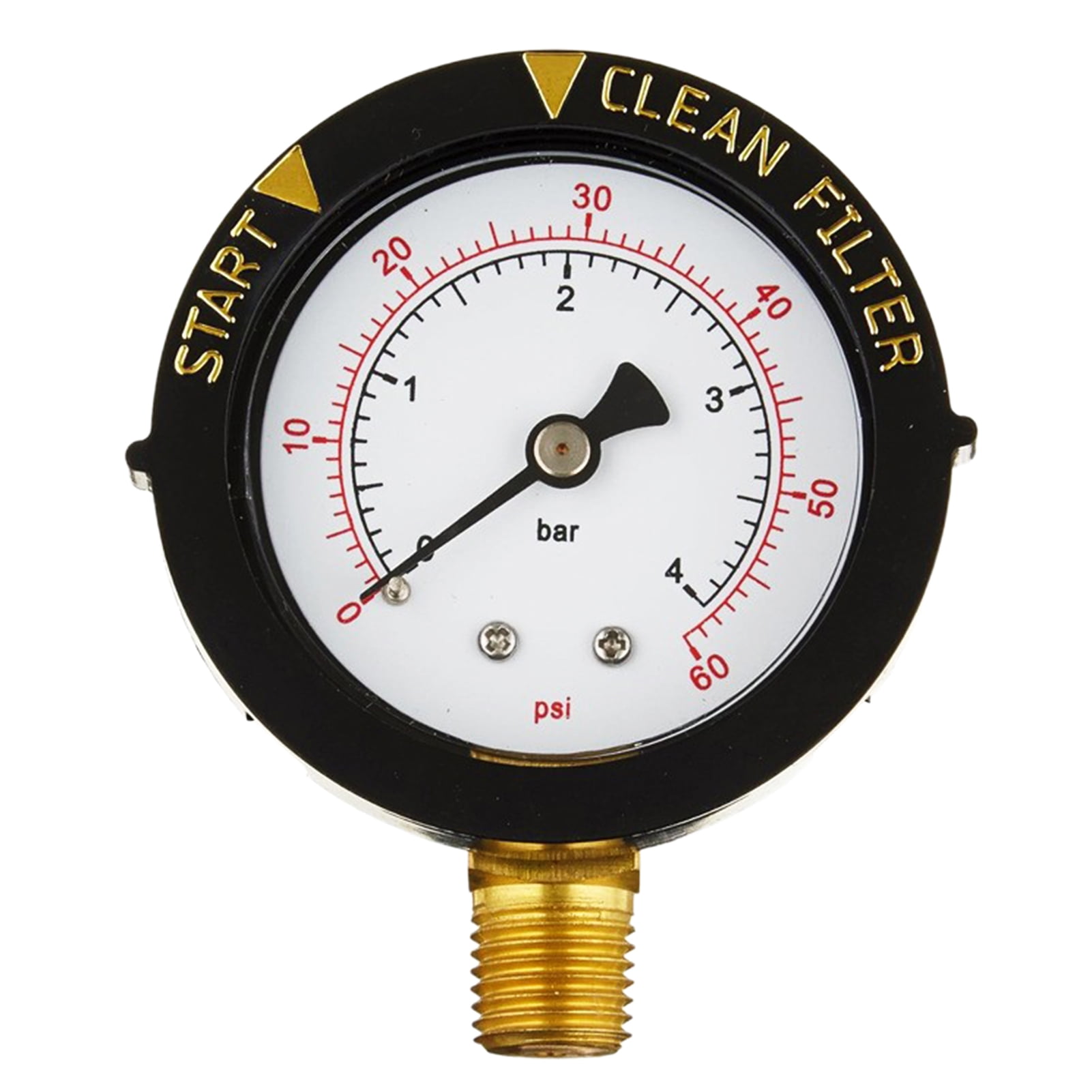 Portable 060 Psi Pool Filter Pressure Gauge IP67 Waterproof Widely