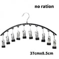 thumbnail image 1 of Portable 10-Clip Hanger Baseball Hat Hook Sock Rack Towel Hanger Clip Pant Hanger Organizer For Closet Travel Hanging Organizers, 1 of 9