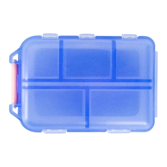 Portable 10 Compartment Case, Oimcto 2026 New Double Layer Detachable Travel Organizer, PP Container with Lids for Daily Use & Travel, Pill & Small Item Storage, Blue