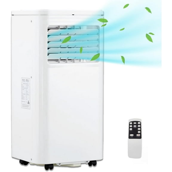 Portable 10000 BTU Air Conditioner, 3 Modes, Remote Control, Installation Kit, Energy Efficient, Cools Up to 450 Sq.Ft., Perfect for Home Use