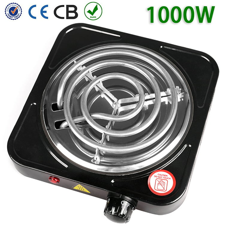 M ROSENFELD HOME Hot Plate Electric Stove Burners - 1000W Hot Plates For  cooking with Single Burner Electric Stove, Portable Stove Top - countert