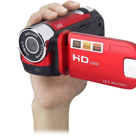Portable 1080P High Definition Digital Video Camera DV Camcorder 16MP 2.7 Inch LCD Screen 16X Digital Zoom Built-in Battery