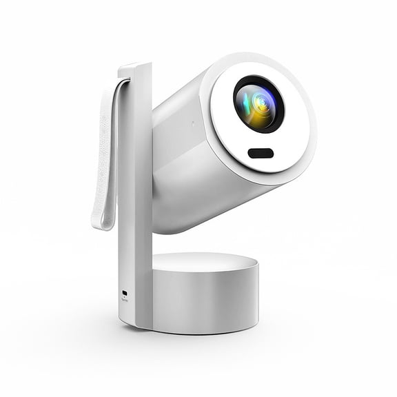 Portable 1080P Multimedia Projector, 270 Rotatable, Auto Keystone, Built-in Battery, Dual Band WiFi