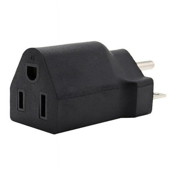 Portable 110-120V to 220-240V Plug Adapter Black 6-15R To 5-15R