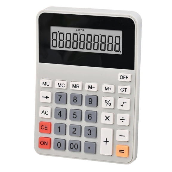 Portable 12 Digit Calculator With Ergonomic Tilted Design And Large Display For Quick Business Calculations