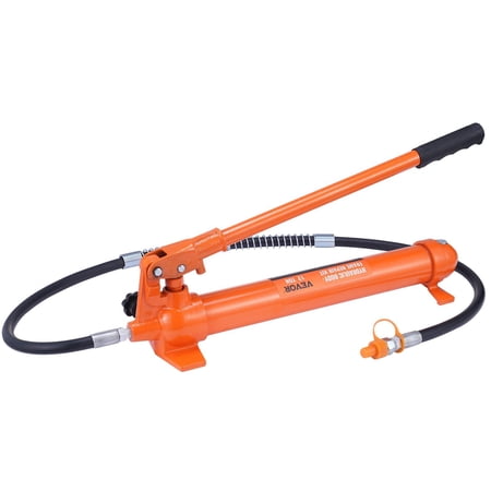 Portable 12 Ton Hydraulic Porta Power Kit with Pump, 4.6 ft/1.4 m Hose, Heavy Duty Hydraulic Ram for Automotive, Garage, Farm Use, Includes Storage Case (26455 LBS Max Capacity)