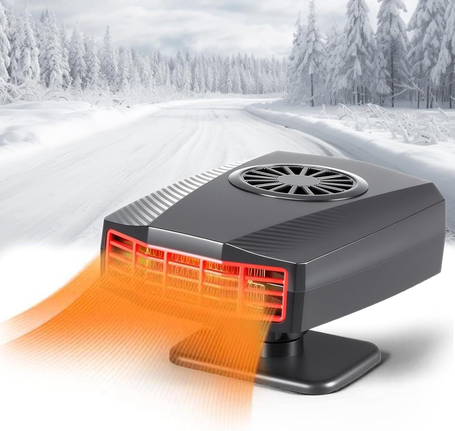 Portable 12 Volt Car Heaters For Vehicle, 2 In 1 Fast Heating Car Heater That Plugs Into Cigarette Lighter, Car Windshield Defroster Demister For Cars, SUV
