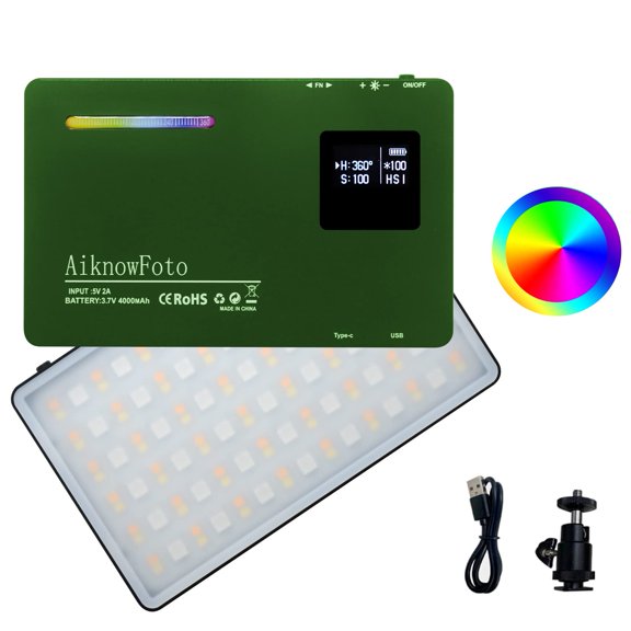 Portable 120 RGB Video Light 4000mAh LED Fill Light 2600-8500K CRI 98+ 150Min for Photographer TikTok