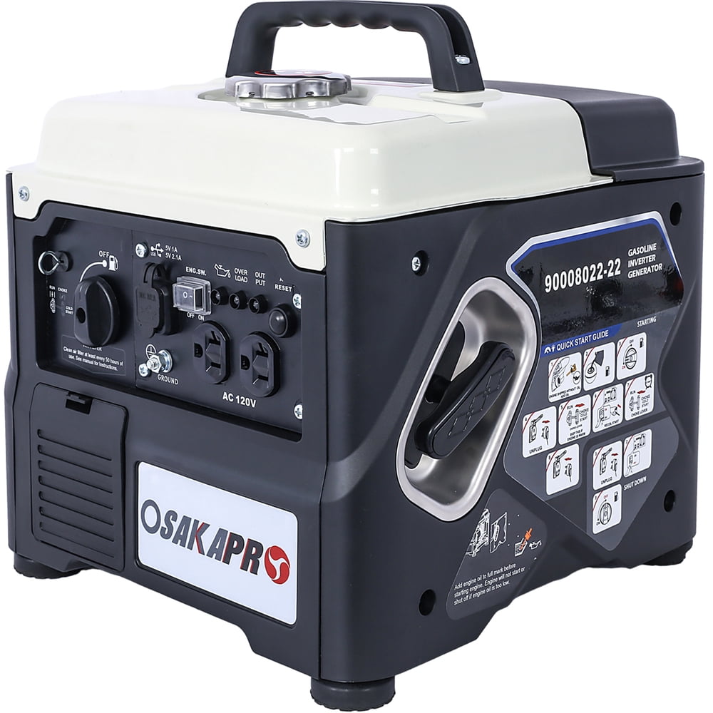 Portable 1200W Inverter Generator Ultra Quiet Gas Engine 56cc 4-Stroke EPA Compliant Eco Mode Lightweight for Home Backup & Camping