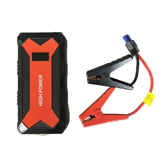 Portable 12V 1000A Car Jump Starter Power Bank - Multi-Function, Quick Charge, LED Light, Safety Clamps, Compass