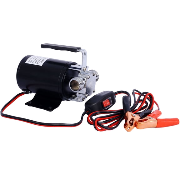 Portable 12V Utility Water Pump Black 330GPH 39FT 1/8" Transfer Pump for Aquariums, Sinks & Draining Mini Pump Electric Sump Utility Pump