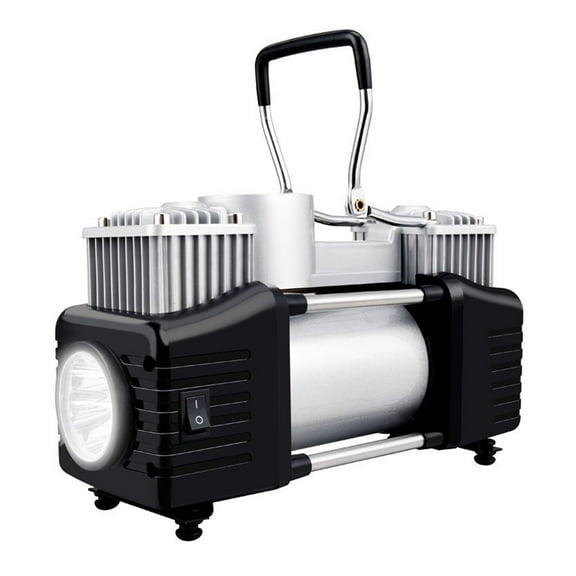 Portable 12v Smart And Powerful Car Air Pump Car Air Pump Dual-Cylinder Digital Display Electric Tire Pump With Light - Reliable Performance