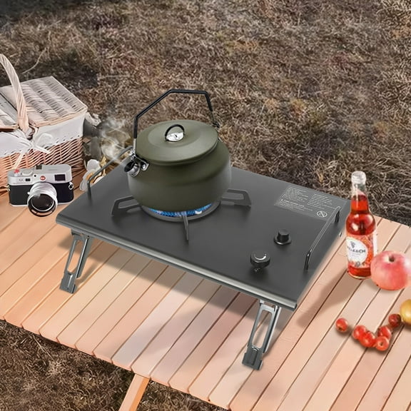 Portable 13,648 BTU Gas Stove, Stainless Steel, Single-Burner, Camping Stove