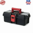 thumbnail image 1 of Small Portable Plastic Tool Box 13In Hardware Storage Tough Equipment Workshop, 1 of 4