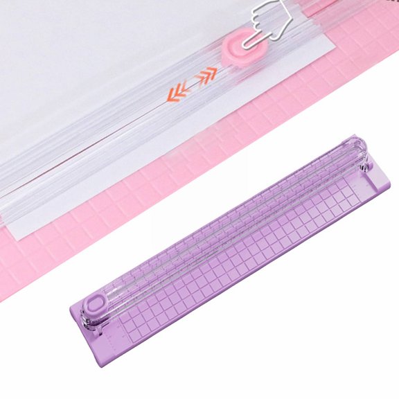 Portable 13 Inch Straight Paper Trimmer, Precision Cutter with Hidden Safety Blade & Side Scale Ruler, 12 Sheets Max Cutting Capacity, Fits A3 A4 A5 Paper, Cardstock, Photos & DIY Scrapbook Crafts
