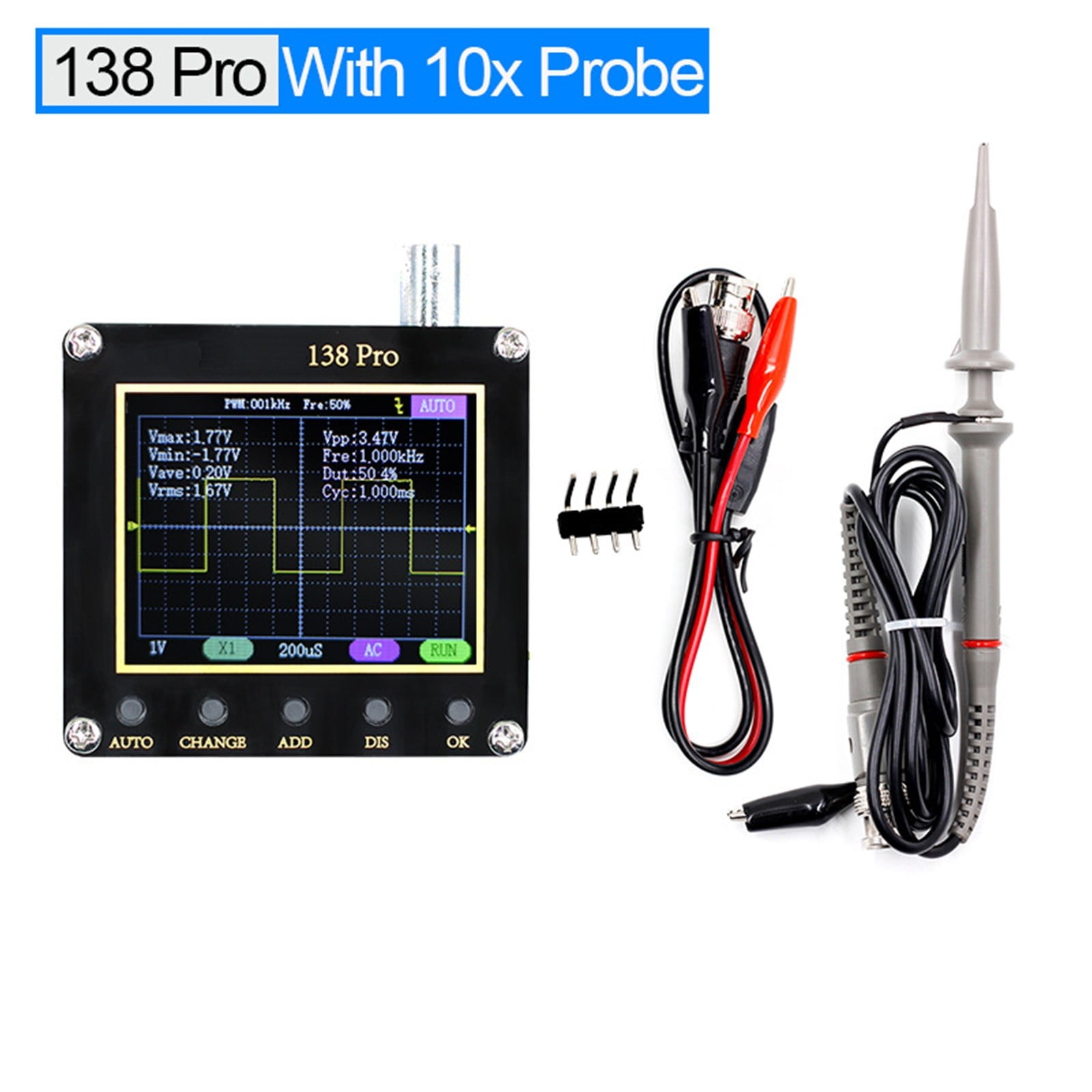 Portable 138Pro Oscilloscope Kit,With 2.4"TFT Display,Small Digital