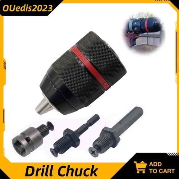 Portable 13mm Drill Chuck Ratchet Drill Chuck 1/2in Keyless Self-locking Chuck