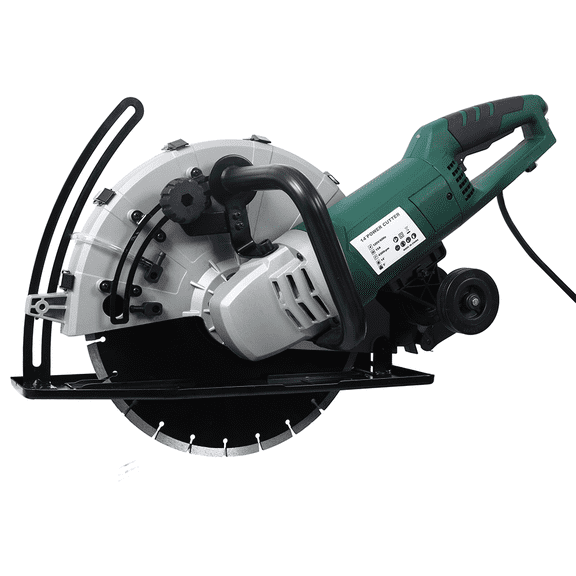 Portable 14" Wet/Dry Electric Corded Circular Concrete Saw/Power Angle Cutter 2600W w/Water Line & Guide Roller (With Blade)ETL certificate.