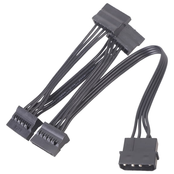 Portable 15Pin Male to Big 4Pin Female 15Pin Power Extension Cable Steady 1 to 3/4/5/6 4Pin Power Cable for PC Desktop