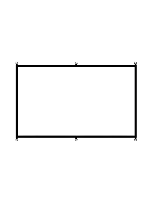 Portable 16:9 D Rings Projection Screen Polyester Fabric Indoor Outdoor Easy Setup