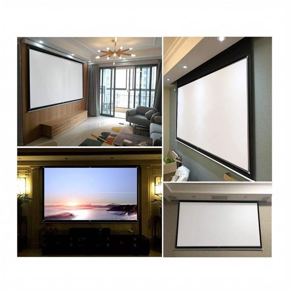 Portable 16:9 HD Projector Screen for Home , Indoor and Outdoor Movie Nights, Foldable Cinema Screen for Backyard Gatherings and Christmas Parties