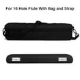 thumbnail image 1 of Portable 16 Hole Flute Storage Box Leather Case Black Set With Bag And Strap, 1 of 11