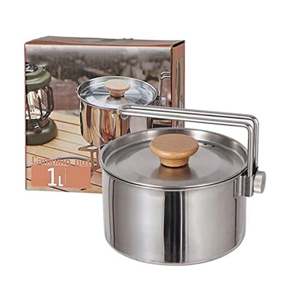 Portable 1L Camping Kettle and Cooker: Hard-wearing and Versatile