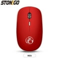 thumbnail image 1 of Portable 2.4G Wireless Optical Mouse, Silent Click 3-Level DPI, Ultra-Thin Frosted Design, USB Receiver for Computer/PC/Notebook, 1 of 9