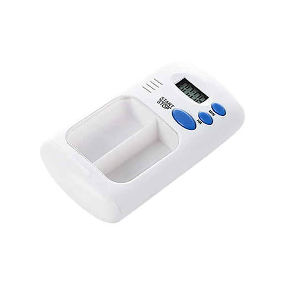 Portable 2 Compartments Electronic Digital Medical Timer With Alarm Smart Pill Box Taking Pill Reminder