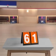 Portable 2-Digit Flip Scoreboard for Sports and Games, Soft PU Leather Mount with Large Visible Numbers, Waterproof and Easy to Reset