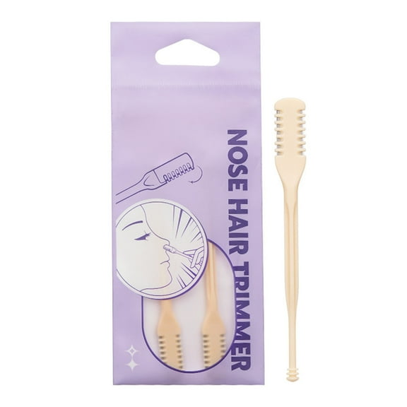 2 In 1 Nasal Hair Cutter Double Nose Hair Trimmer 360° Rotating Nose Remover Tool for Men and Women Portable Grooming Solution for Facial Care 2PCS